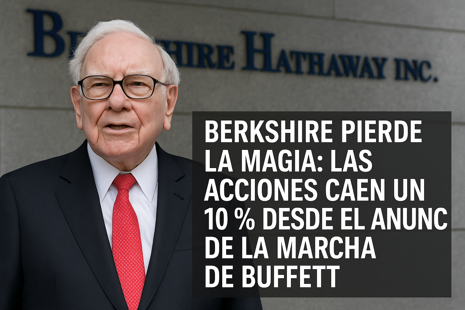 Se desvanece la magia Buffett en Berkshire: -10 % desde el anuncio de su marcha
