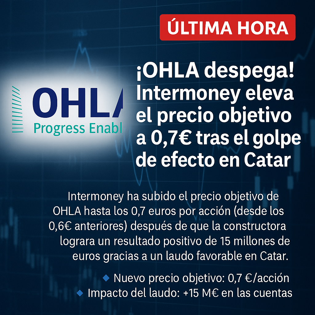 ¡OHLA despega! Intermoney eleva el precio objetivo a 0,7€ tras el golpe de efecto en Catar