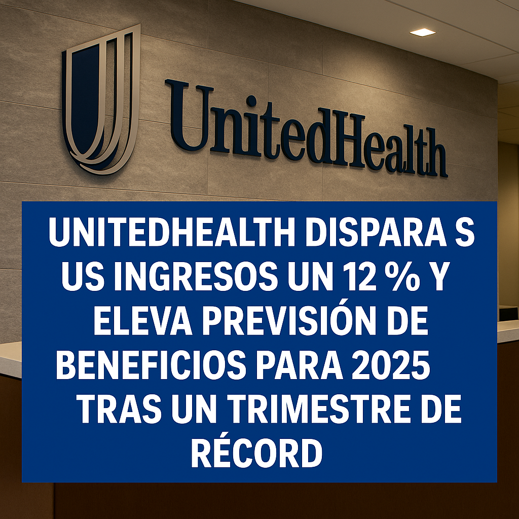 UnitedHealth dispara su facturación un 12 % hasta los 113.200 M$ y eleva su previsión de beneficio 2025 a mínimo 16,25 $/acción