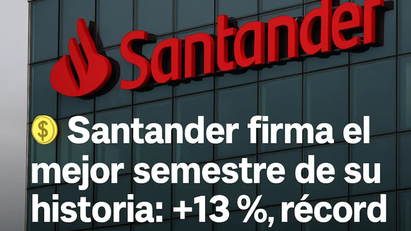 Santander firma el mejor semestre de su historia: +13 %, récord y ganancias trimestrales al alza
