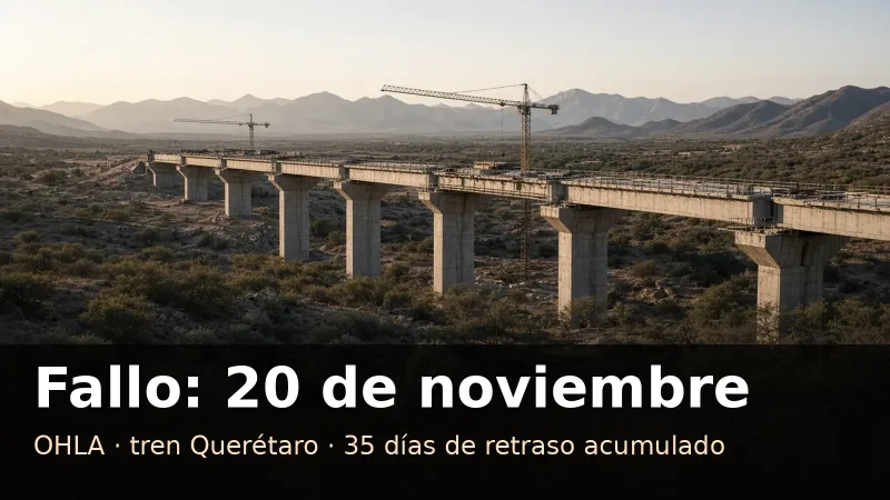 Fallo tren Querétaro OHLA: México lo aplaza al 20/11